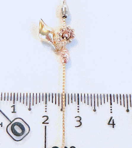 Pulsera De Dama 18 Cm Con Caracol Colgante Oro 10k Oro Fino