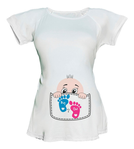 Blusa De Maternidad Embarazo Diseños Indicadores Sexo