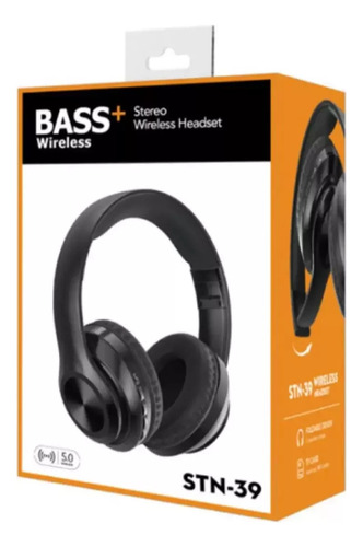 Audifonos Bass Bluetooth N65 Color Negro Negro