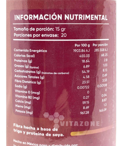 Imagen 2 de 8 de Yeri Fibra 300 Grs Frutos Rojos