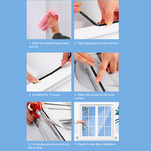 Pantalla De Ventana Diy Con Cintas Autoadhesivas, Mosquitera