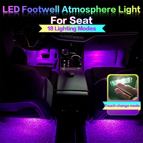 2x Led Car Footwell Light Bulbs Atmosphere Lamp Auto