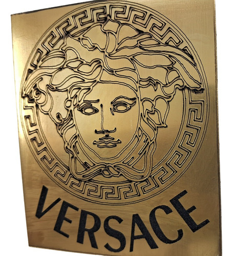 Placa Metalex Grabado Laser Dorado