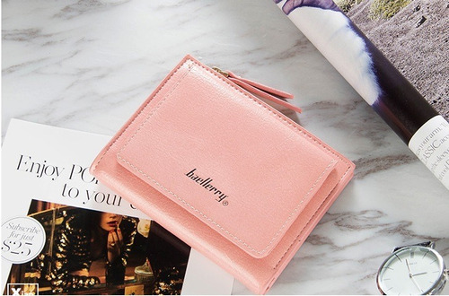 Cartera Billetera Con Monedero Moda Para Mujer Dama Baellery Color Negro-negro Diseño De La Tela Liso