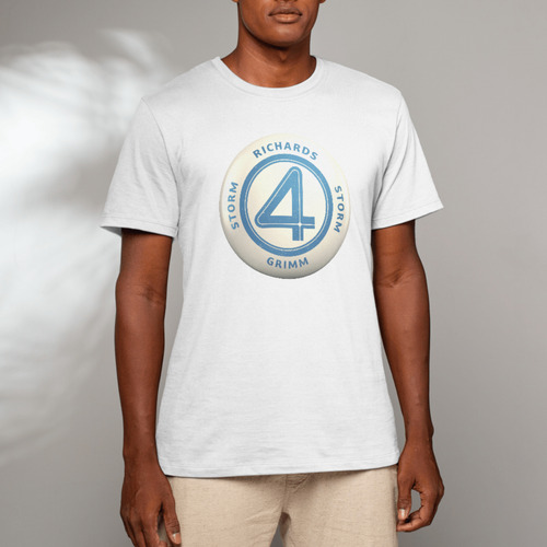 Remera The Fantastic Four Logo Nombres Unisex De Algodón