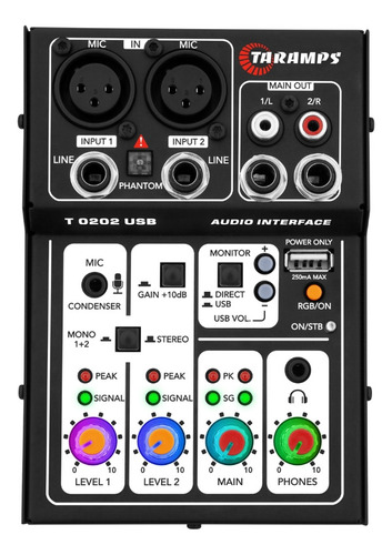 Mesa Som T0202 Interface Usb Xlr P10phantom Power 48v Preta