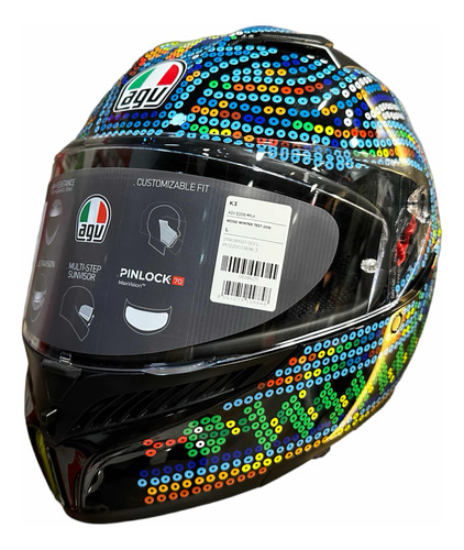 Casco Agv K3 Rossi Winter Test 2018 + Pinlock Ece 2206