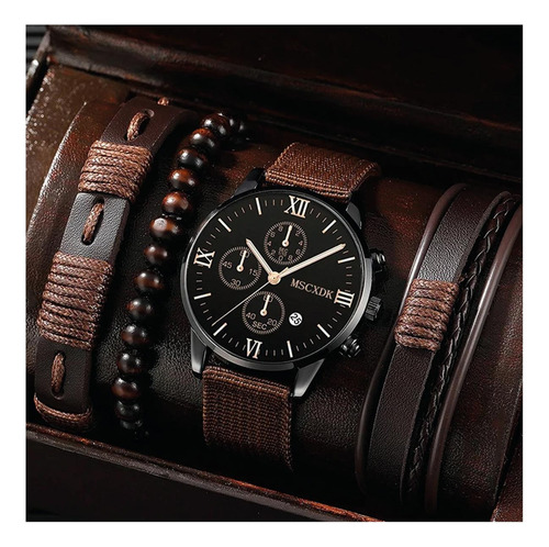 Reloj De Pulsera, Mxckf-001, 1pza, Ø Dial 4cm, Longitud 23cm Fondo Negro