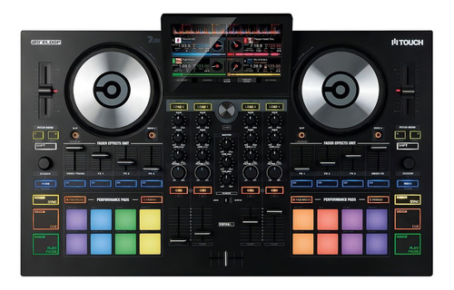 Controlador DJ Reloop Mixon 4 negro de 4 canales 127V