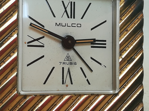 Antiguo Reloj Despertador Mulco Bronce