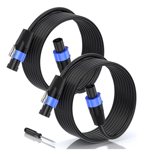 Epyoado 50 Feet Speakon To Speakon Cables, 2 Pack Profession