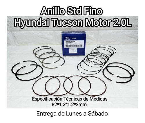 Anillos Std Fino Hyundai Tucson  2.0 23040-23300