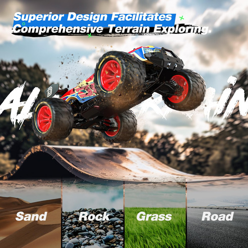 Auto Rc Deerc 1/14 Alta Velocidad 50 Km/h Todoterreno Imperm Personaje Color