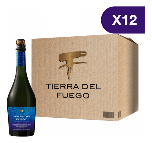 Imagen 1 de 1 de Vino Espumante Tierra Del Fuego Brut - Caja 12 De 750ml