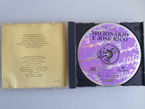 Cd Milionário & José Rico - Dose Dupla (2 Lps) Vol. 2 (Usado)