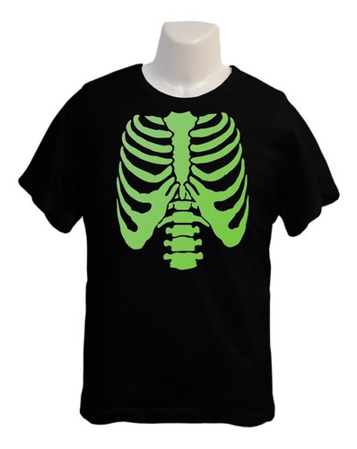 Polera Esqueleto  - Polo Niño - Halloween - Glow In The Dark