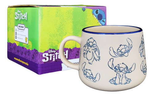 Caneca Moma Fosca Relevo 500ml Stitch Disney Original