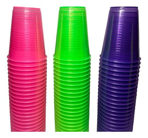 12 Vasos Fosforescentes Reutilizable 16 Oz