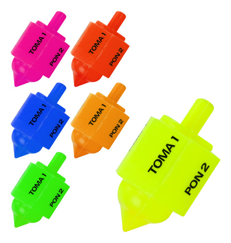 6 Pirinolas Grandes 15 Cm Colores Tradicional Didactico