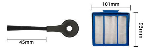 Cepillos Tipo Queen Side Para Barredora Shark Iq Rv1001ae Rv