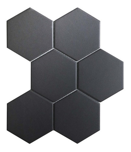 Placa Hexagonal Colméia 3d Borracha 16 Mm Preto Kit 10 Pcs
