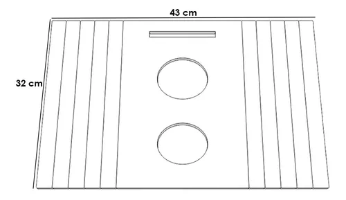 Bandeja de sofá Lyam Decor Bandeja Sofá Casa Madeira Porta Copo Controle  Celular color castaño de madera/mdf