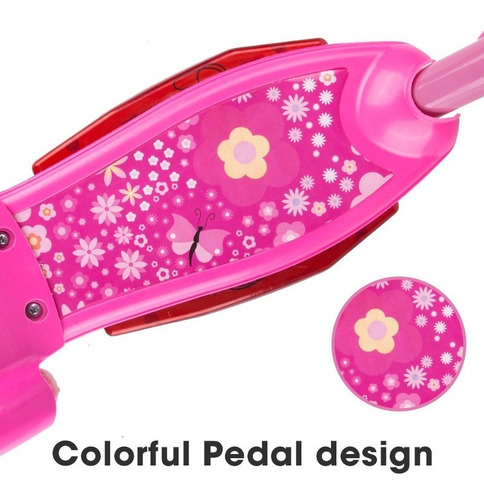 Monopatin Infantil Con Luz Luces Led Musica + Protecciones