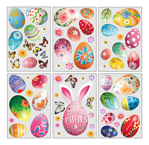 Adhesivo Para Ventana Con Forma De Huevo De Conejo De Pascua