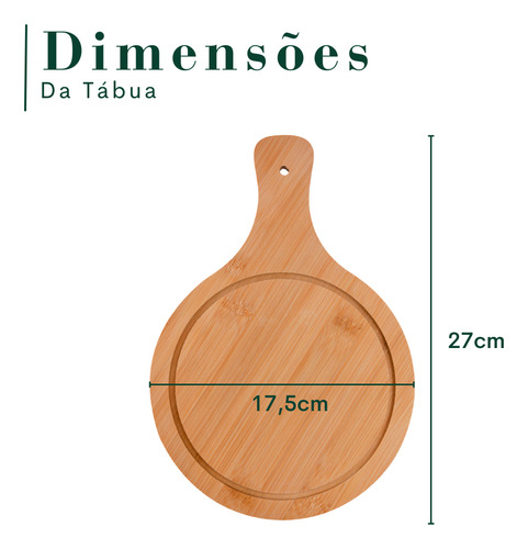 Kit Tábua 3pcs Queijos Madeira Bambu Aço Inox Frios Petiscos