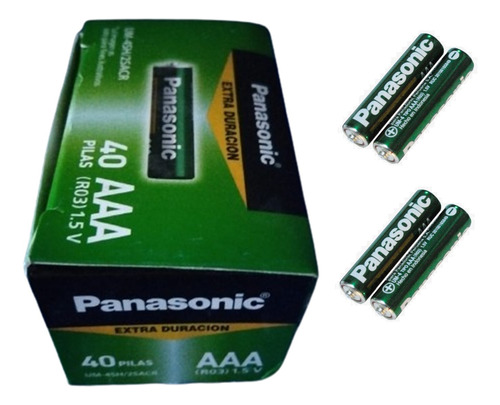 Caja De Pilas X 40 Unidades Triple Aaa Panasonic/ Zero Plomo