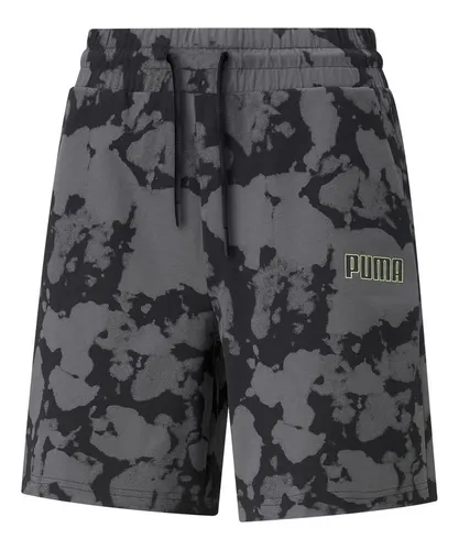 Short Puma Summer Graphic Aop Longline Shorts Tr Negro Mujer