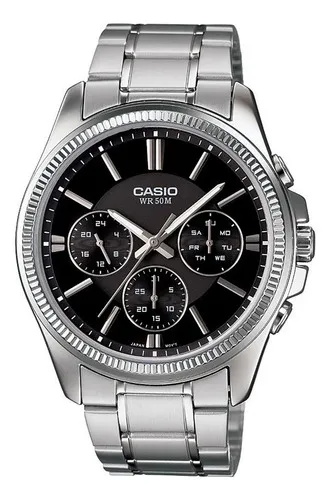 Reloj Casio Ef 539D 1A Analogo Digital Plateado Para Hombre