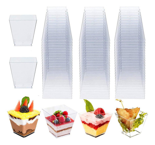 Nuevo Vaso De Postre De Plástico Transparente De 60 Ml Con
