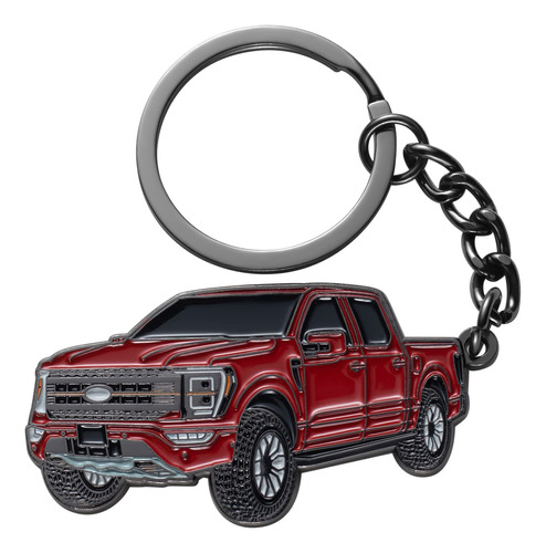 Llavero Auto Forma De Ford F150 Metalico - Rojo