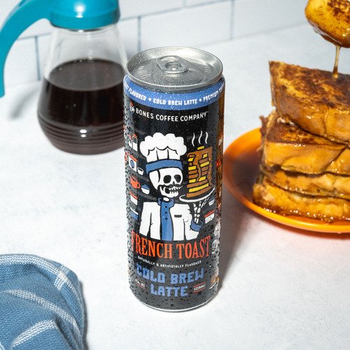 Bones Coffee Company Cold Brew,sabor Tostada Francesa,pack 6