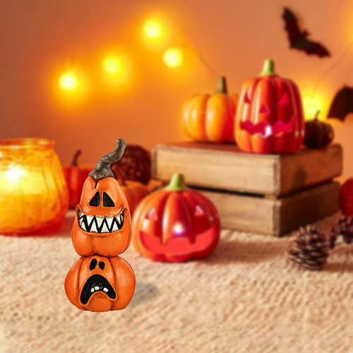 2 Estatuilla De Resina De Halloween, Adornos Calabaza