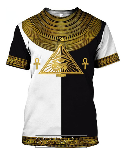 Playera Impresa En 3d Con Símbolos Del Antiguo Egipto