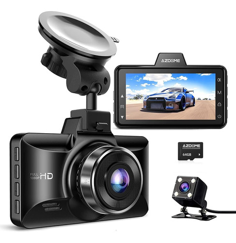 Azdome M01 Pro Dashcam Camara Carro Dual Fullhd Con Memoria