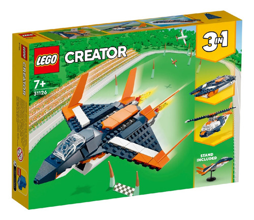 Lego 31126 Creator Creador 3 En 1 Avión Jet Supersónico