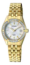 Comprar Reloj Citizen Dama Enchapado En Oro Sumergible (r45) Color de la correa Dorado Color del bisel Dorado Color del fondo Perlado