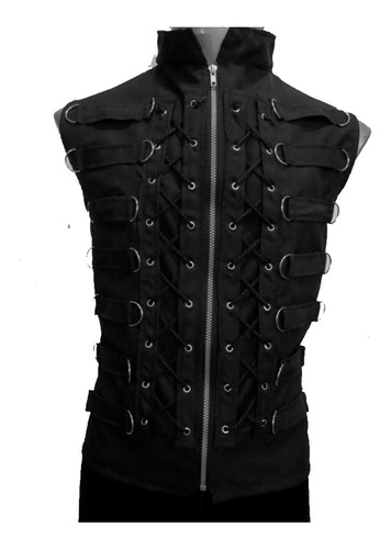 Eretica Ropa Dark-chaleco 14 Argollas-gotico-rock-metal