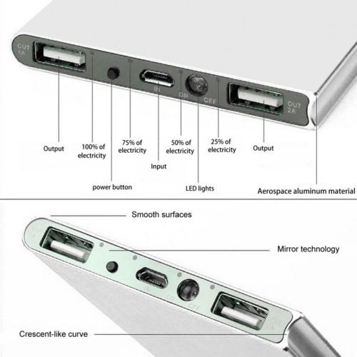 20000mah Universal Dual Usb Led Power Bank Batería Cargador