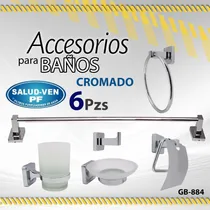 Comprar Accesorio P\u002Fbaño Juego 6pzs Salud-ven Cromado Gb-884 \u002F 08719