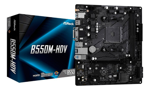 Placa Asrock B550m-hdv 2ddr4 Am4 Hdmi Sata3 90-mxbdj0-a0uayz
