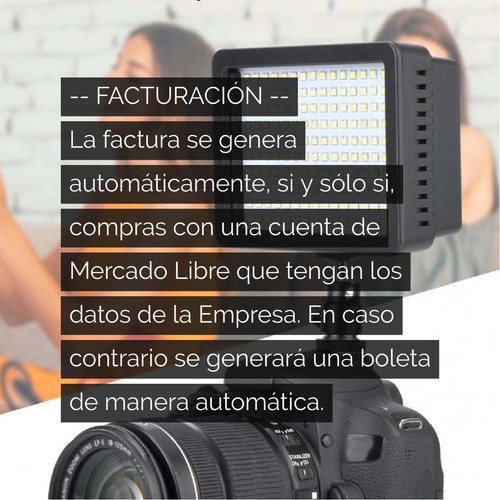 Foco Led De 160 Luces Para Fotografía Y Videos | Filtros +
