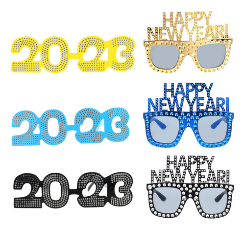 Gafas Divertidas Para Año Nuevo 2023 2023, 6 Unidades