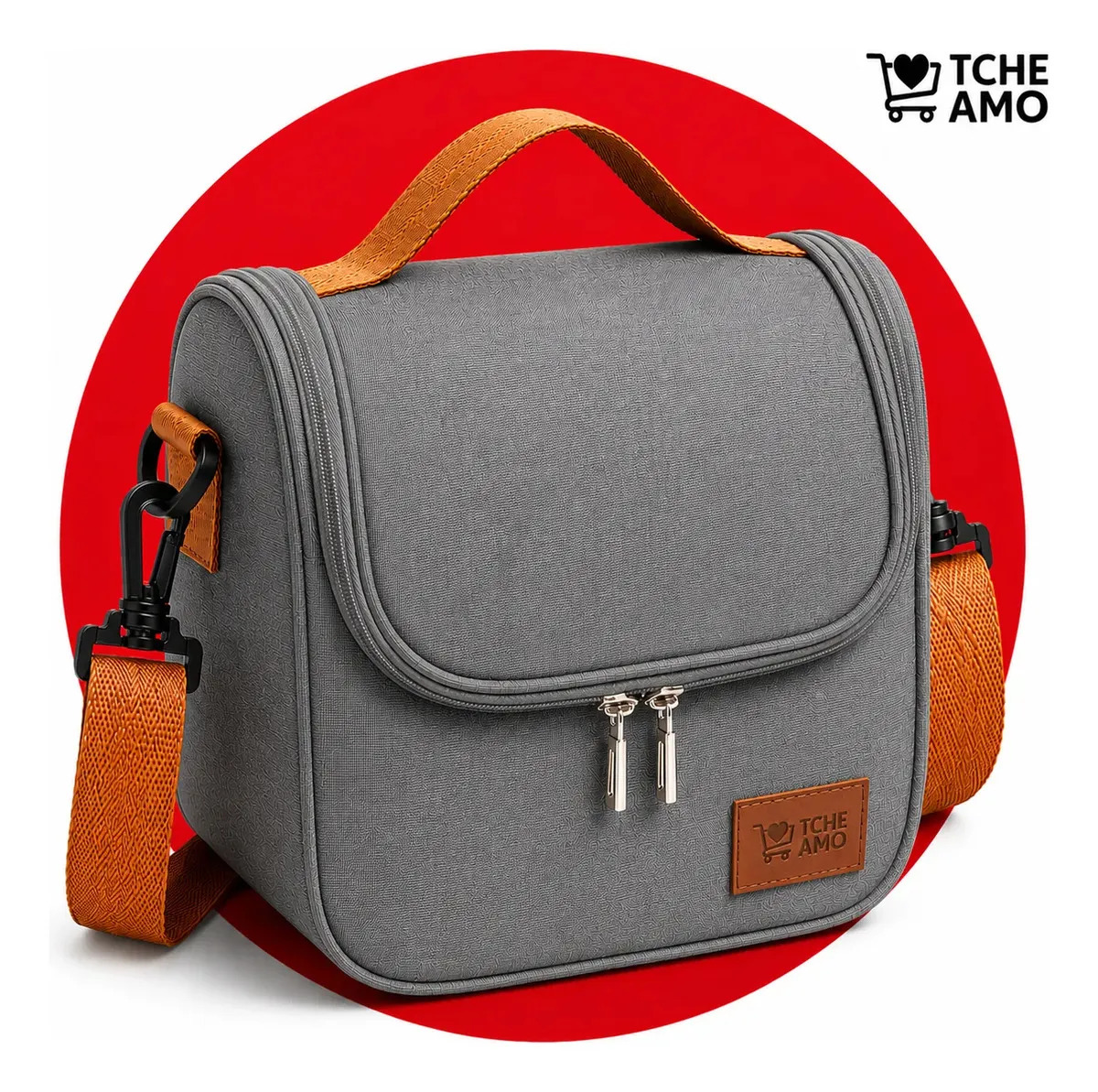 Bolsa Isotérmica Térmica Lancheira Marmita Sacola Para Academia Trabalho Escola e Passeios Alça Ajustável Removivel Tche Amo