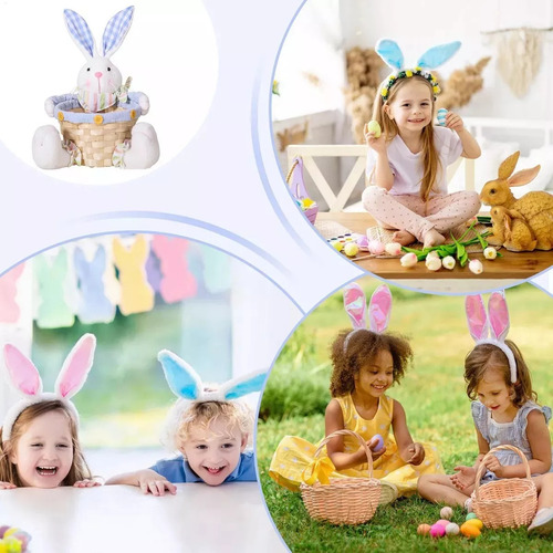Canasta De Huevo De Dulces De Pascua Cestas De Conejito De P