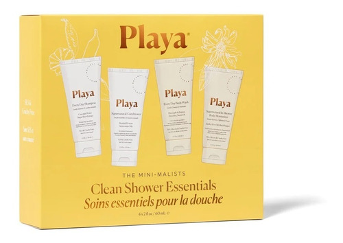 Playa The Mini Malists Clean Shower Essentials Set 4 X 60 Ml