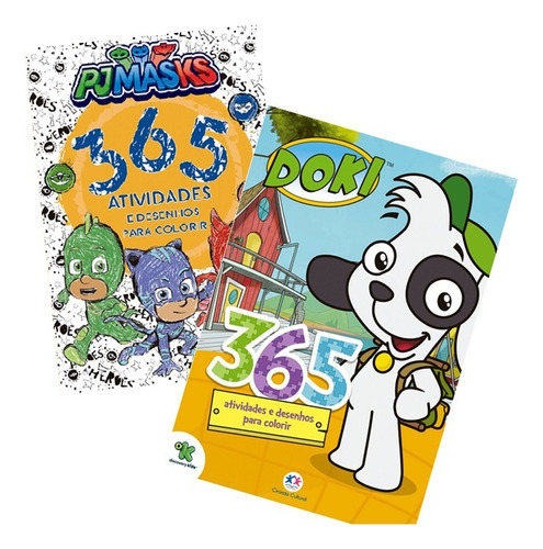 2 Livros Com 365 Atividades E Desenhos Divertidos Para Meninos - Brochura - Ciranda Cultural